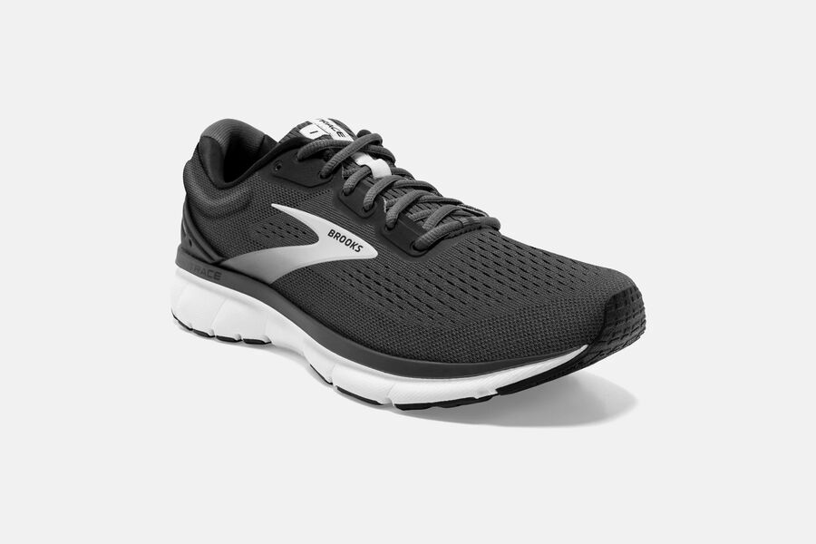 Brooks Israel Trace Road Running Shoes Mens - Black/Grey - XQJ-246593